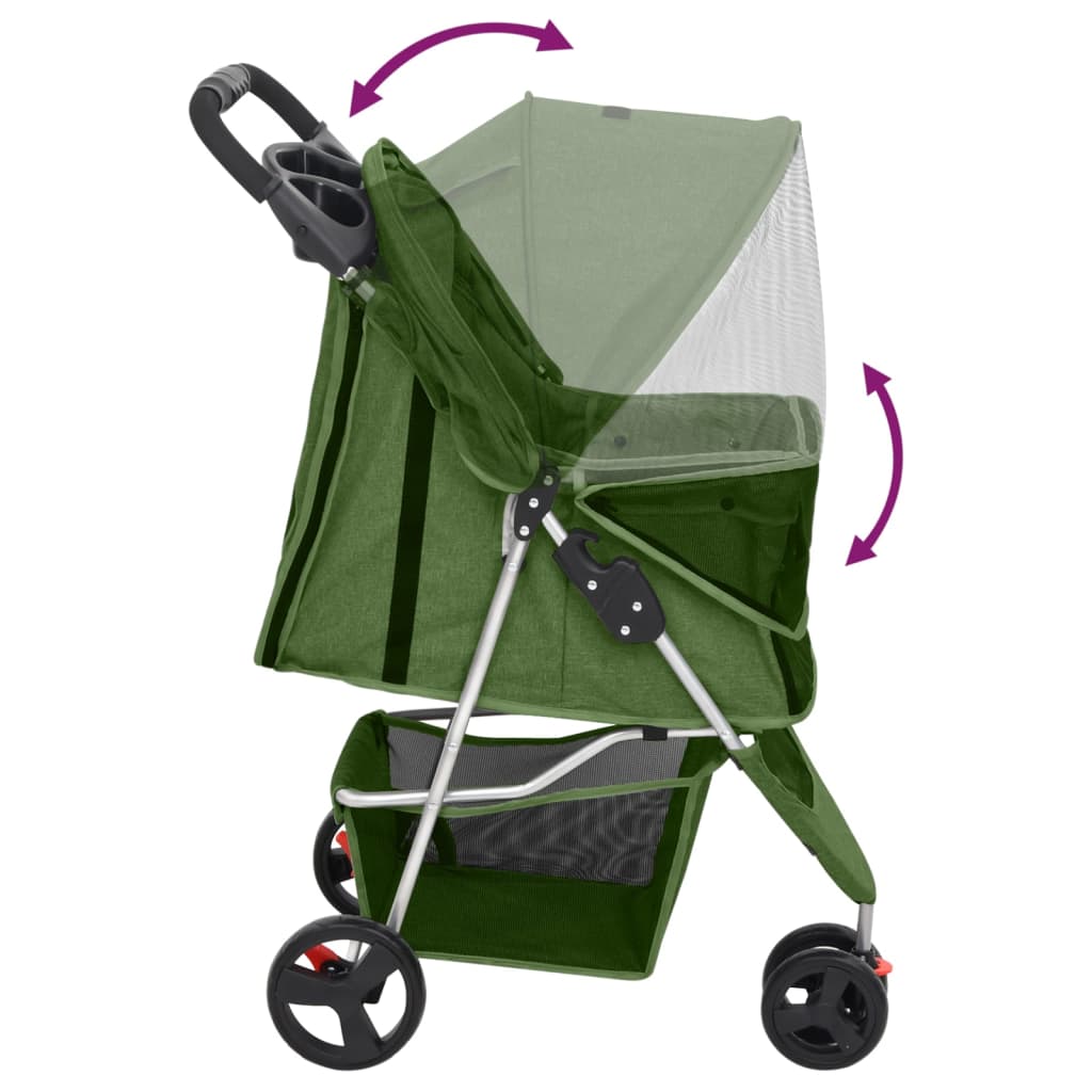 Taitettavat Koiranrattaat 80X46X98 Cm Oxford Kangas